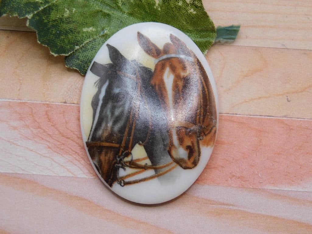 HORSE CABOCHON ROCK STONE LAPIDARY SPECIMEN: HORSE CABOCHON ROCK STONE LAPIDARY SPECIMEN