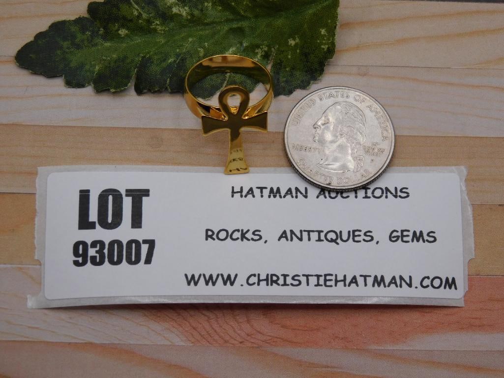 ANKH RING ROCK STONE LAPIDARY SPECIMEN - 2