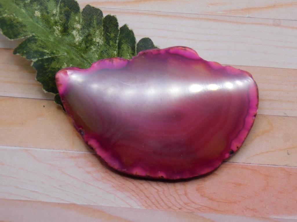 AGATE SLICE ROCK STONE LAPIDARY SPECIMEN: AGATE SLICE ROCK STONE LAPIDARY SPECIMEN