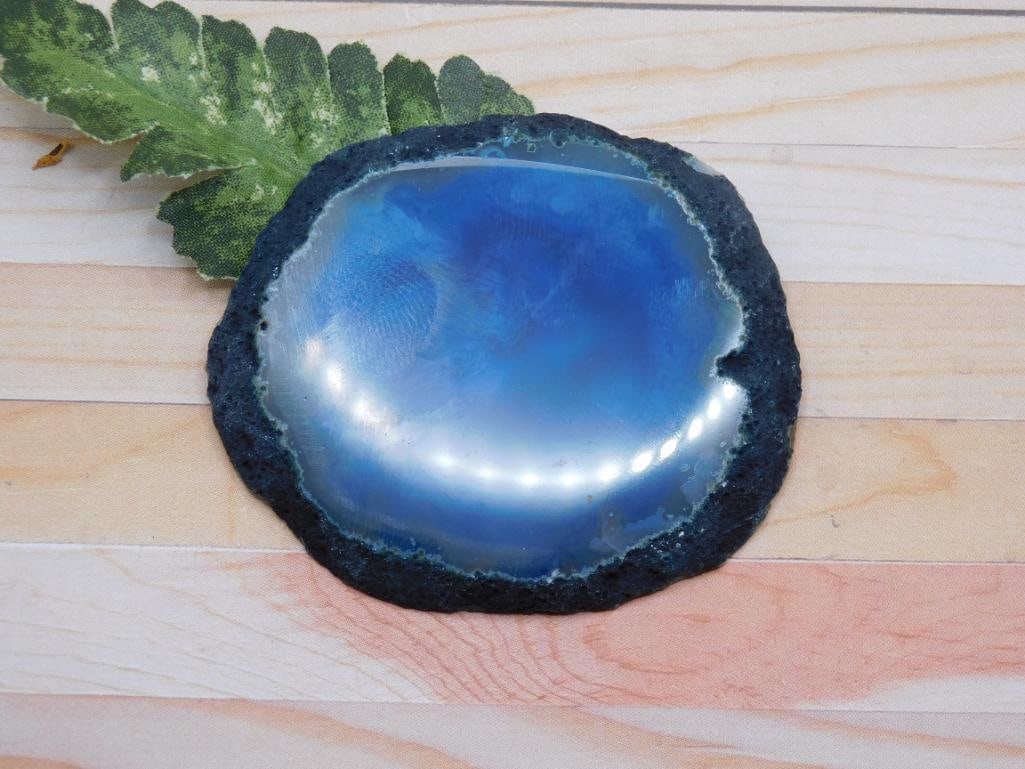 AGATE SLICE ROCK STONE LAPIDARY SPECIMEN: AGATE SLICE ROCK STONE LAPIDARY SPECIMEN