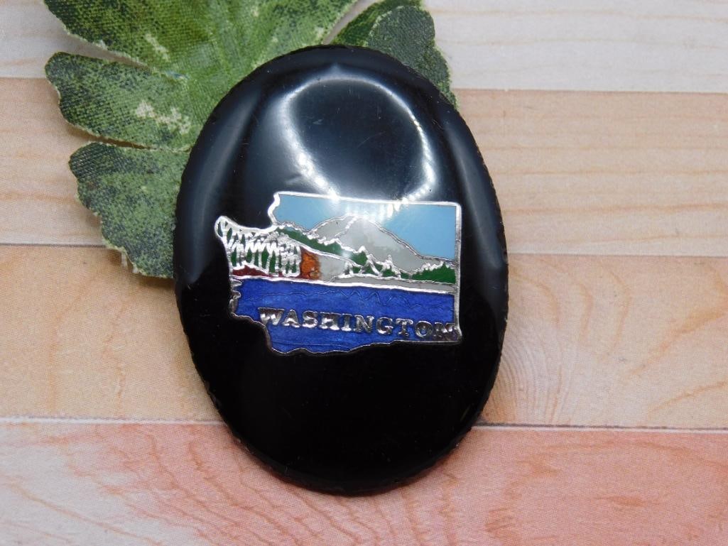 WASHINGTON CABOCHON ROCK STONE LAPIDARY SPECIMEN: WASHINGTON CABOCHON ROCK STONE LAPIDARY SPECIMEN