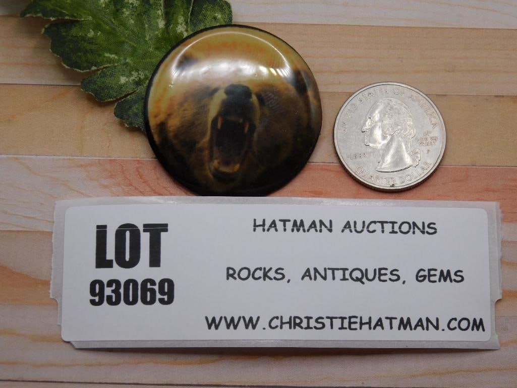 BEAR CABOCHON ROCK STONE LAPIDARY SPECIMEN - 2