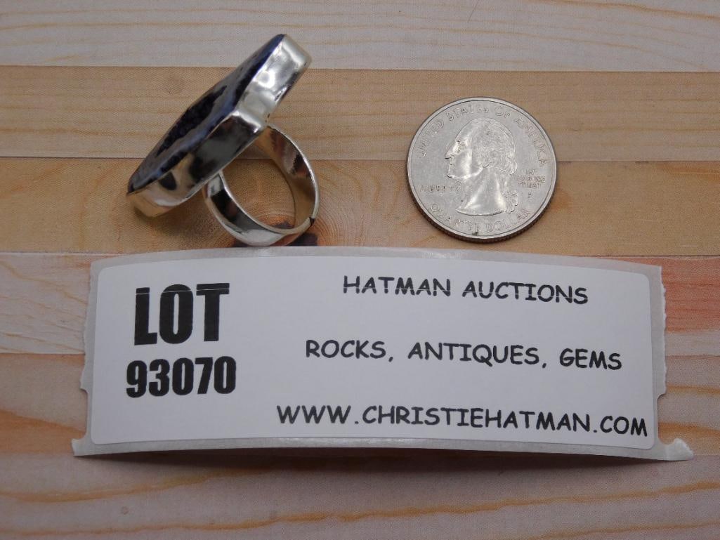 GEODE SLICE RING ROCK STONE LAPIDARY SPECIMEN - 2