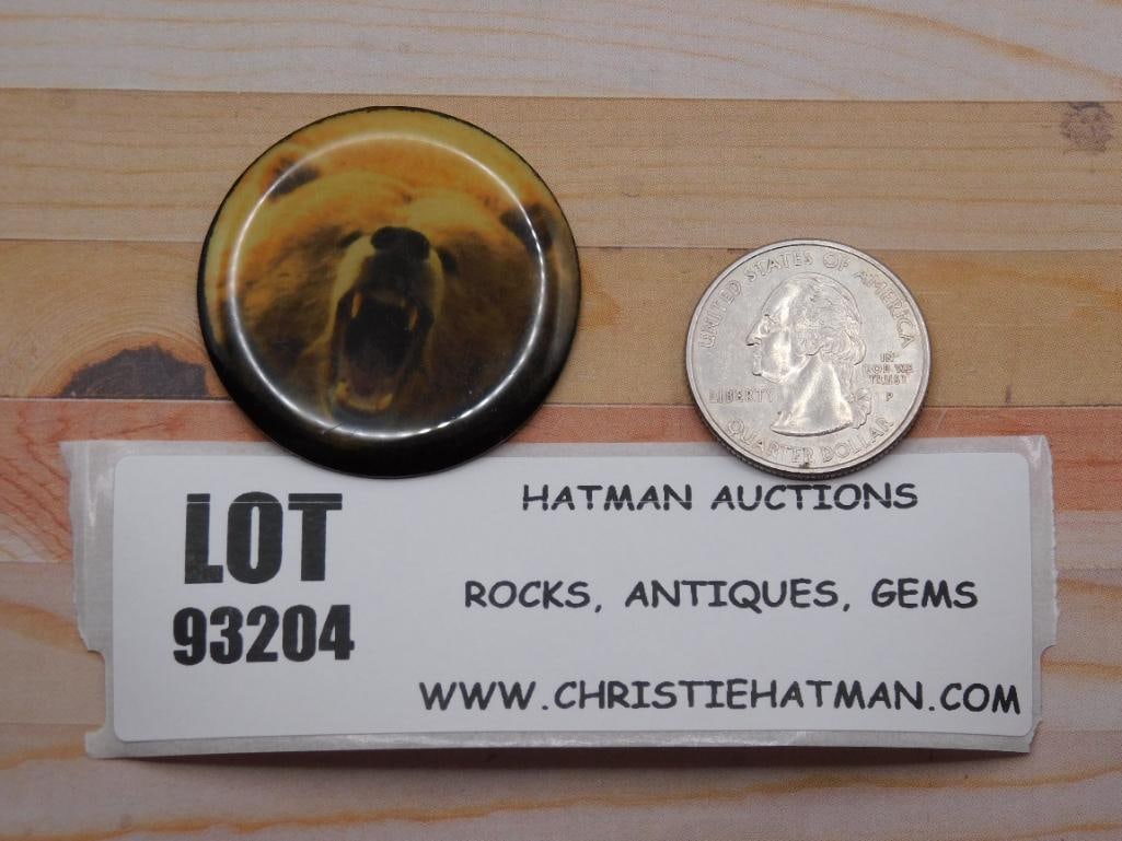 BEAR CABOCHON ROCK STONE LAPIDARY SPECIMEN - 2