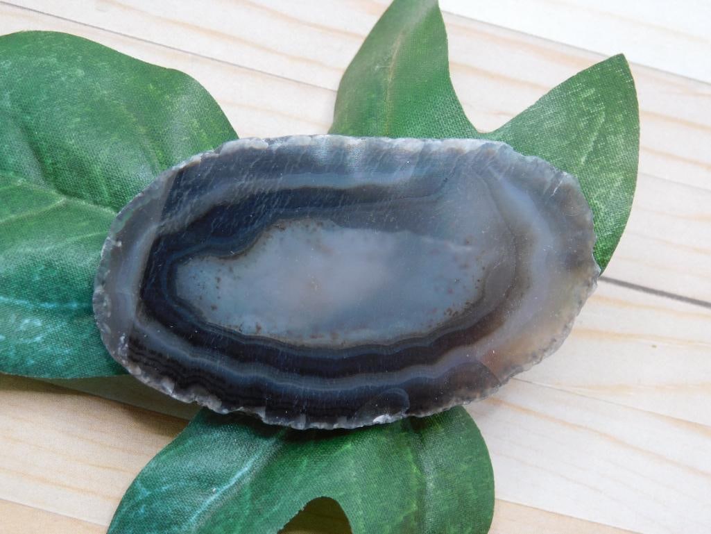 AGATE SLICE ROCK STONE LAPIDARY SPECIMEN: AGATE SLICE ROCK STONE LAPIDARY SPECIMEN