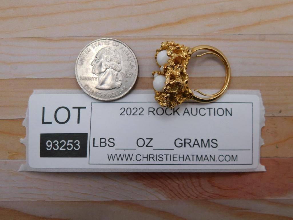 GENUINE STONE RING ROCK STONE LAPIDARY SPECIMEN - 4