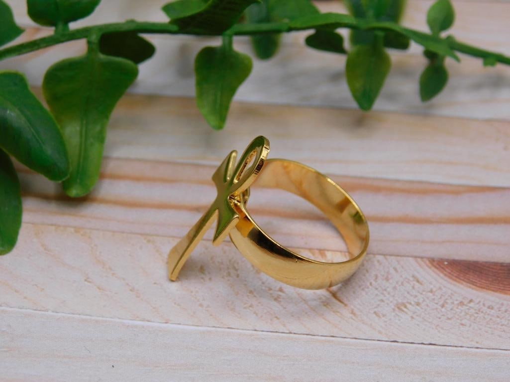 ANKH RING ROCK STONE LAPIDARY SPECIMEN - 2