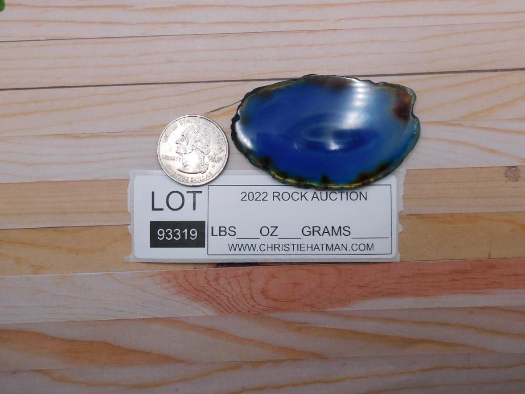 AGATE SLICE ROCK STONE LAPIDARY SPECIMEN - 4