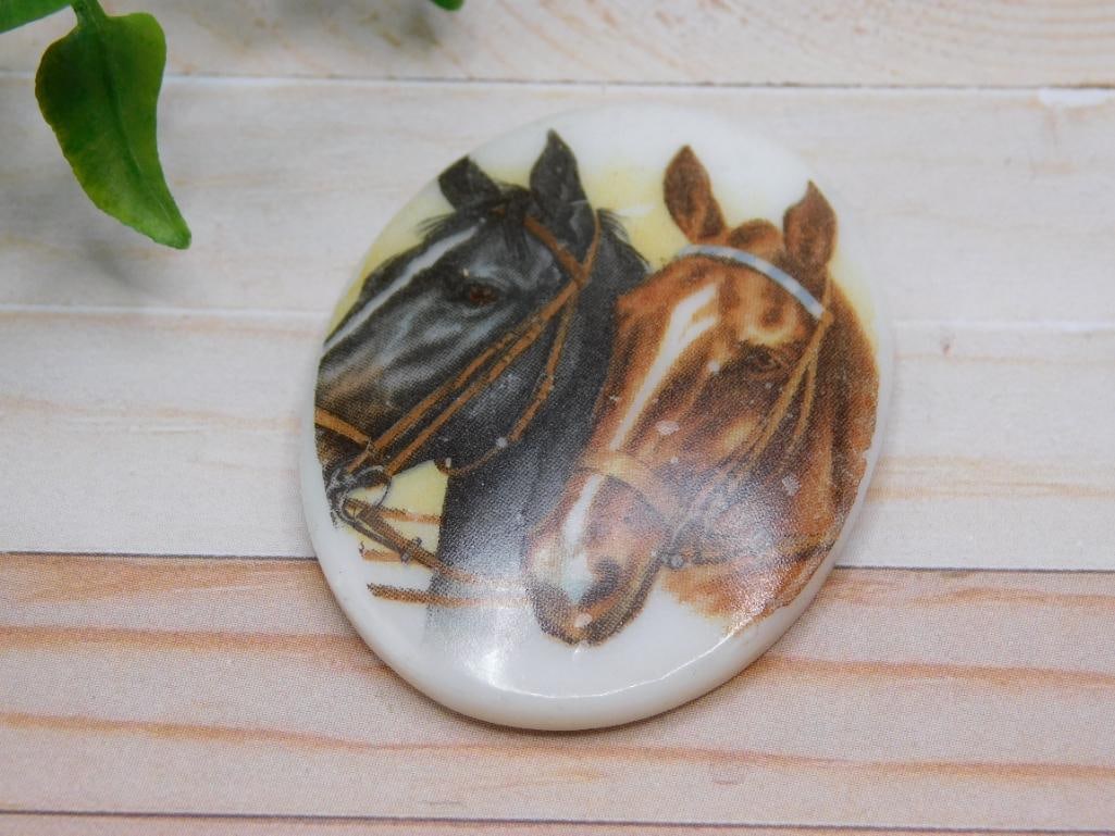 HORSE CABOCHON ROCK STONE LAPIDARY SPECIMEN: HORSE CABOCHON ROCK STONE LAPIDARY SPECIMEN