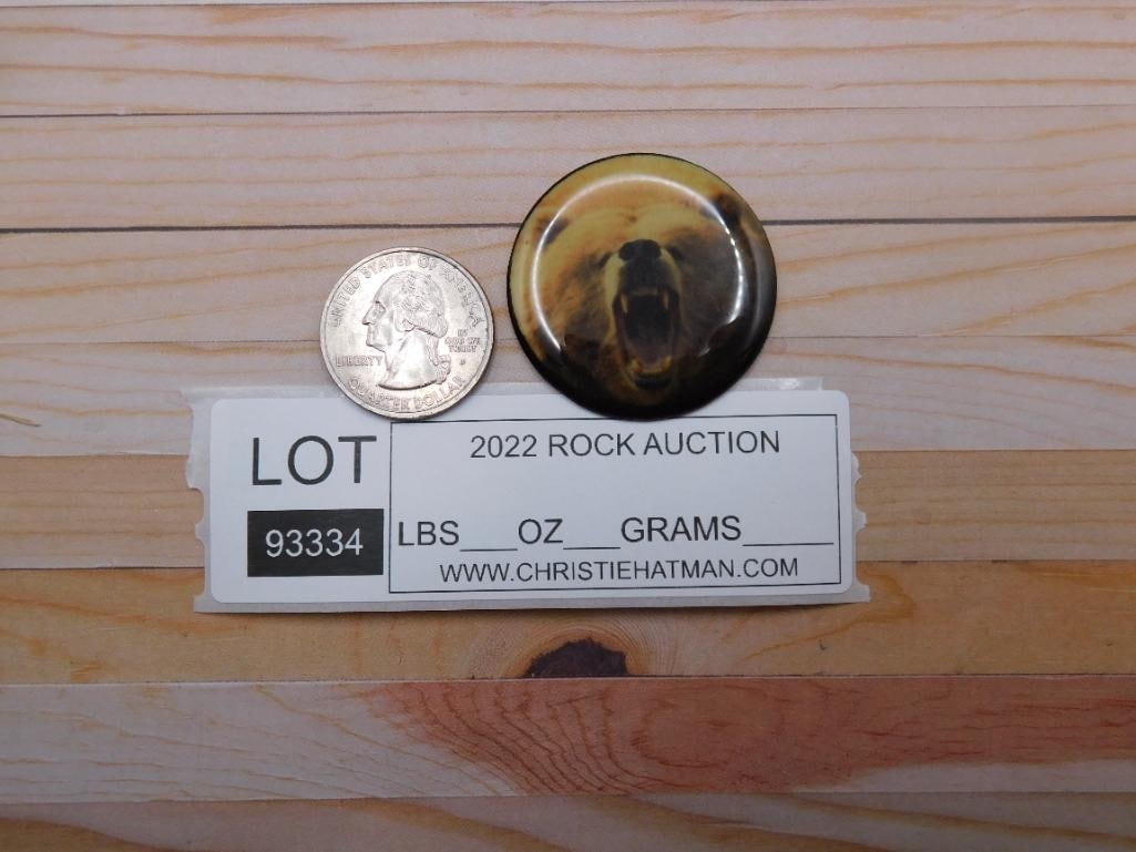 BEAR CABOCHON ROCK STONE LAPIDARY SPECIMEN - 2