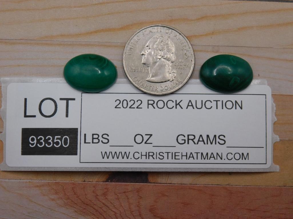 MALACHITE CABOCHONS ROCK STONE LAPIDARY SPECIMEN - 2