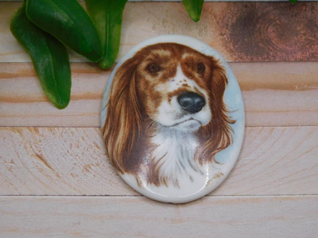 DOG CABOCHON ROCK STONE LAPIDARY SPECIMEN: DOG CABOCHON ROCK STONE LAPIDARY SPECIMEN