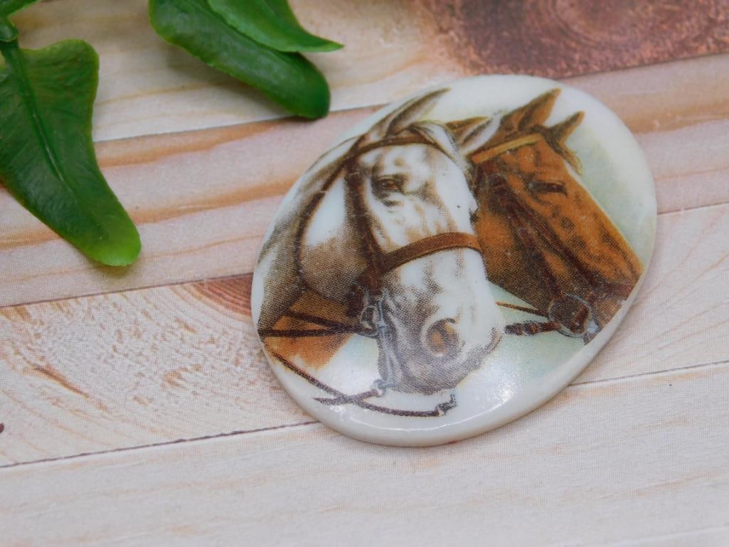 HORSE CABOCHON ROCK STONE LAPIDARY SPECIMEN: HORSE CABOCHON ROCK STONE LAPIDARY SPECIMEN