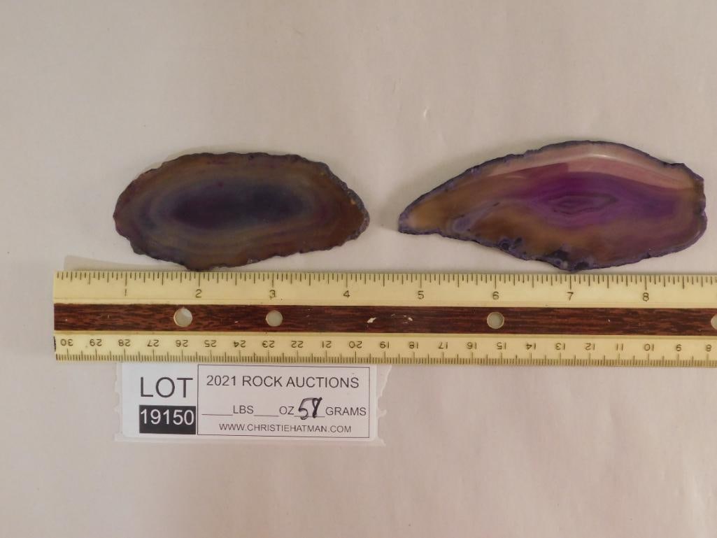 AGATE SLICE ROCK STONE LAPIDARY SPECIMEN - 2