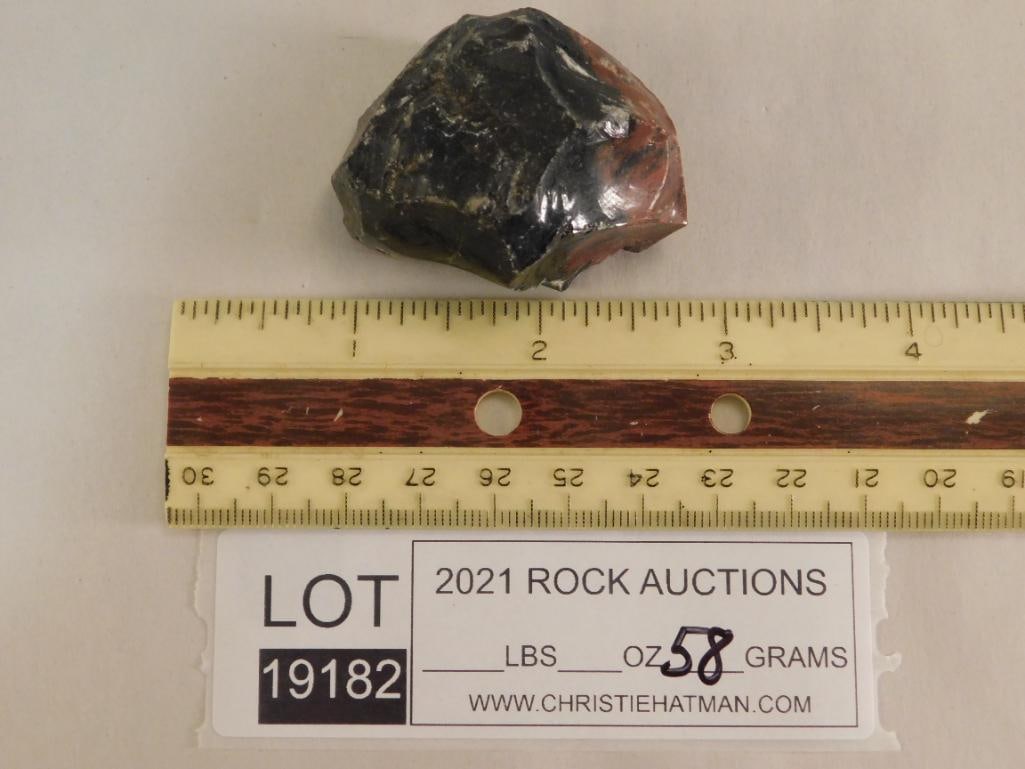 OBSIDIAN ROCK STONE LAPIDARY SPECIMEN - 2