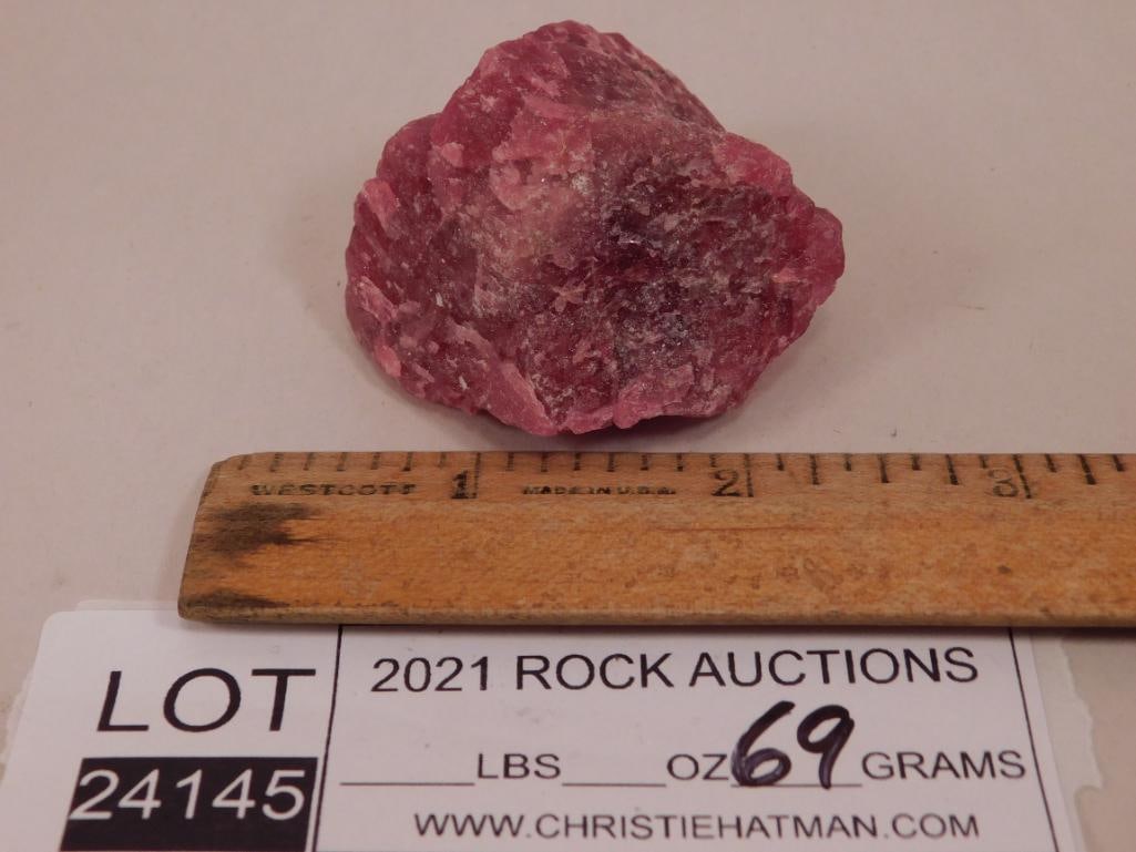 GEM RHODONITE ROCK STONE LAPIDARY SPECIMEN - 2