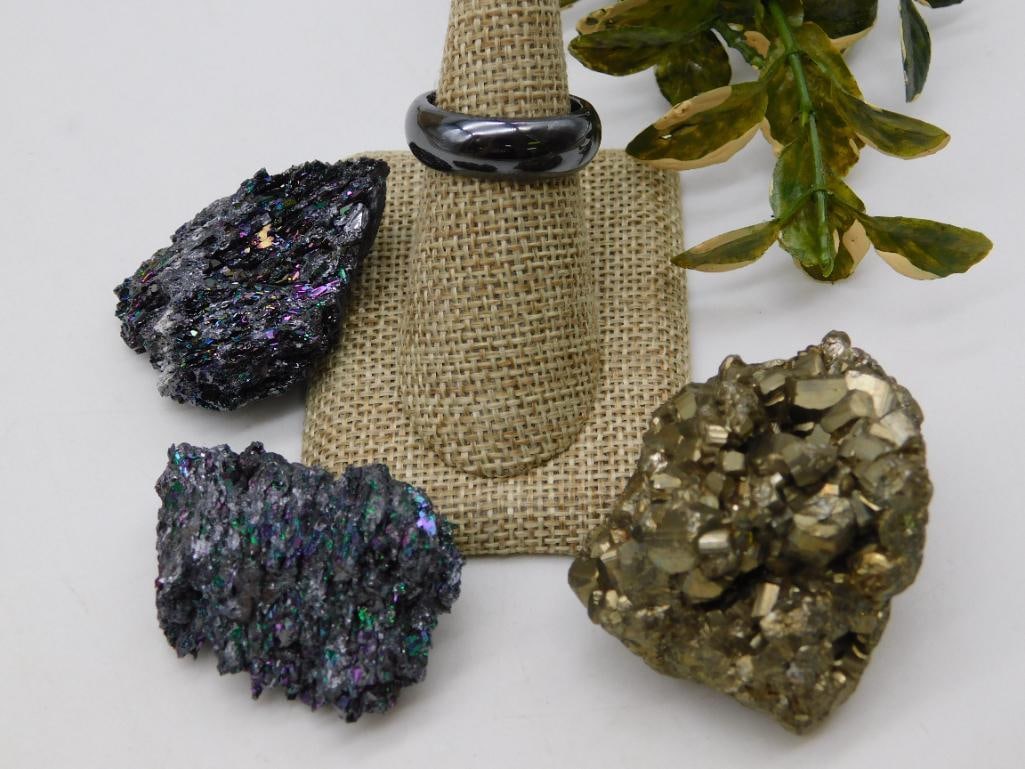 MIXED LOT ROCK STONE LAPIDARY SPECIMEN: MIXED LOT ROCK STONE LAPIDARY SPECIMEN