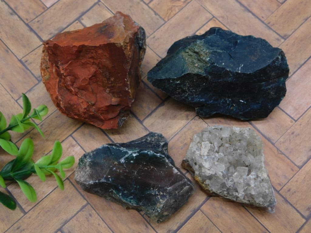 MIXED ROUGH LOT ROCK STONE LAPIDARY SPECIMEN: MIXED ROUGH LOT ROCK STONE LAPIDARY SPECIMEN