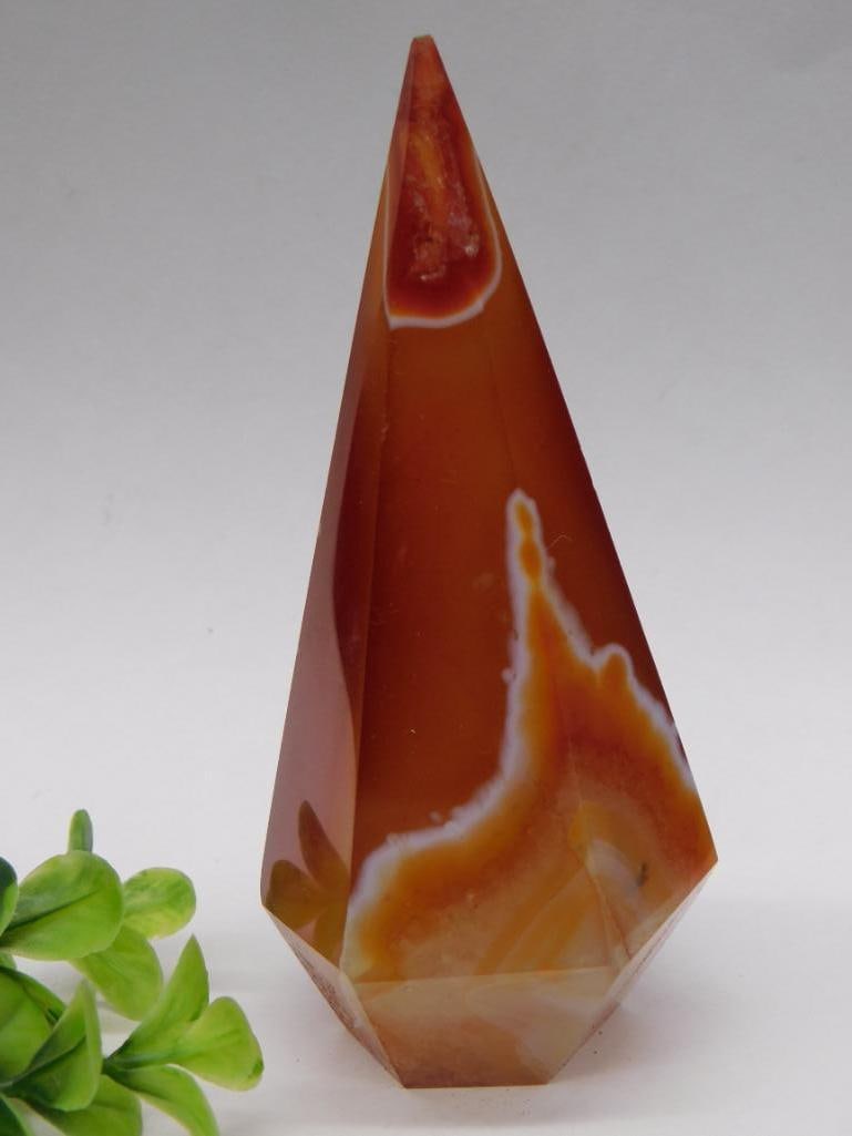 B BANDED CARNELIAN TOWER ROCK STONE LAPIDARY SPECIMEN: B BANDED CARNELIAN TOWER ROCK STONE LAPIDARY SPECIMEN