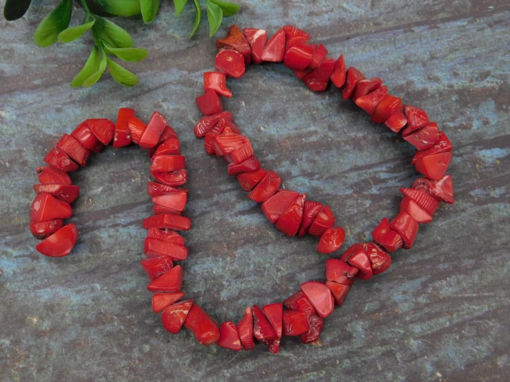 B RED CORAL BEADS ROCK STONE LAPIDARY SPECIMEN: B RED CORAL BEADS ROCK STONE LAPIDARY SPECIMEN