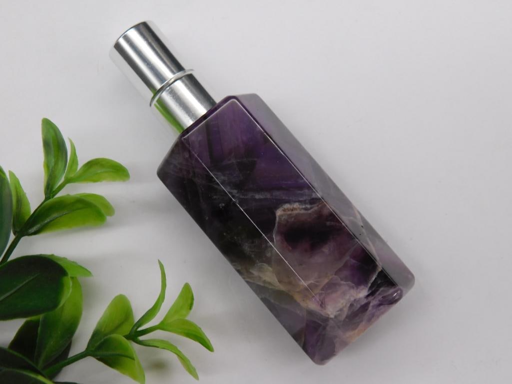 AMETHYST PERFUME BOTTLE ROCK STONE LAPIDARY SPECIMEN: AMETHYST PERFUME BOTTLE ROCK STONE LAPIDARY SPECIMEN