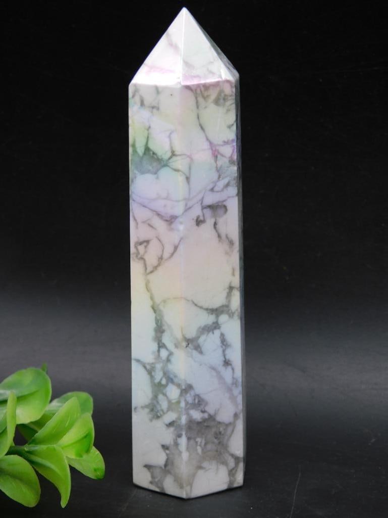 ANGEL AURA HOWLITE TOWER ROCK STONE LAPIDARY SPECIMEN: ANGEL AURA HOWLITE TOWER ROCK STONE LAPIDARY SPECIMEN