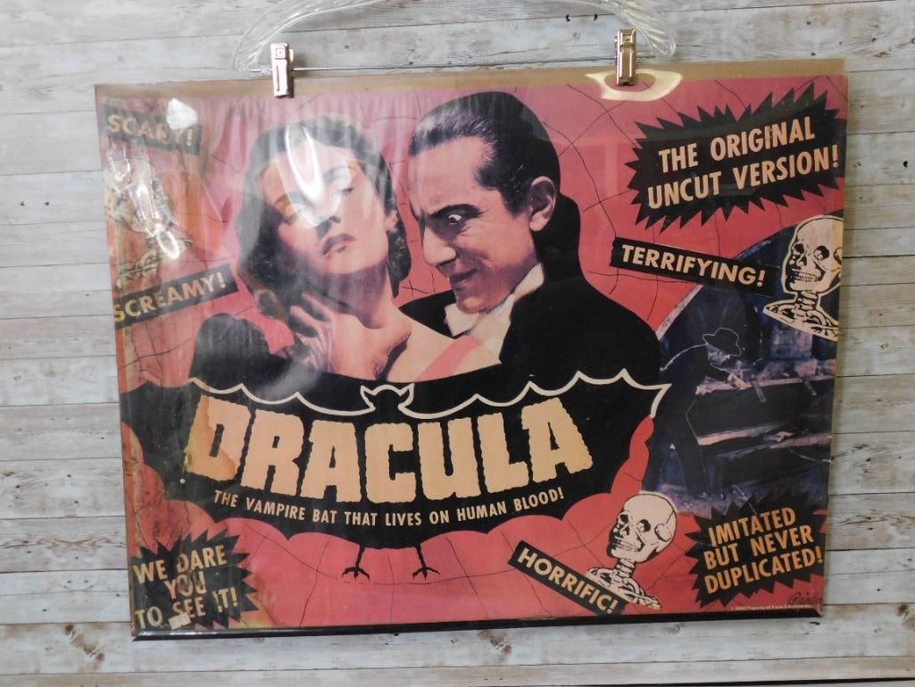 1931 DRACULA POSTER REPRODUCTION VINTAGE ANTIQUE: 1931 DRACULA POSTER REPRODUCTION VINTAGE ANTIQUE