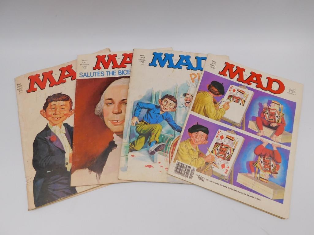 VINTAGE MAD MAGAZINE ISSUES LOT OF 4 VINTAGE EPHEMERA (1 of 2)