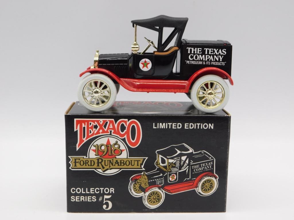 1988 ERTL TEXACO 1918 FORD RUNABOUT DIE-CAST COIN BANK (1 of 2)