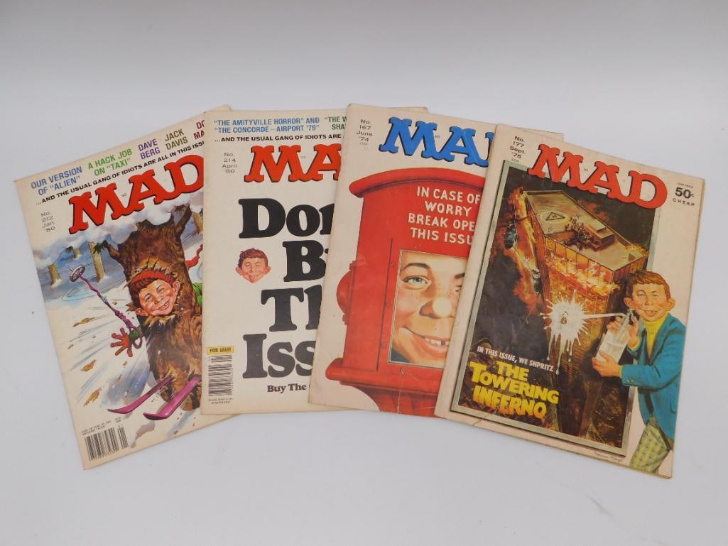 VINTAGE MAD MAGAZINE ISSUES LOT OF 4 VINTAGE EPHEMERA (1 of 2)