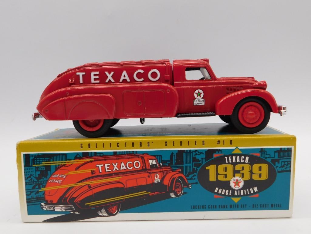 1939 TEXACO DODGE AIRFLOW TANKER TRUNK DIE-CAST BANK WITH ORIGINAL BOX (1 of 4)