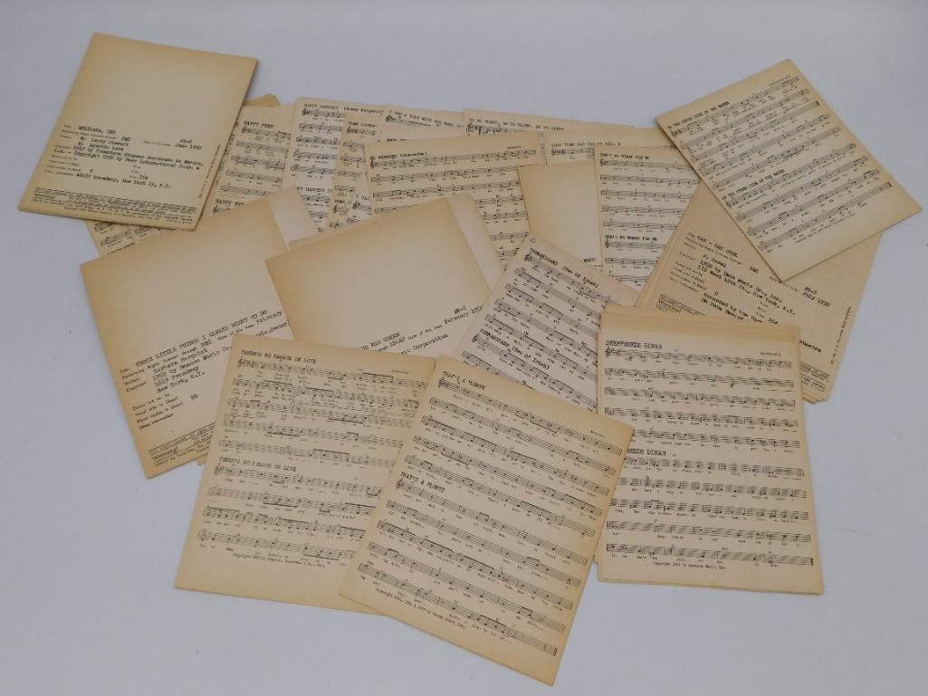 VINTAGE MUSICAL MANUSCRIPTS AND SCORES ANTIQUE EPHEMERA (1 of 6)