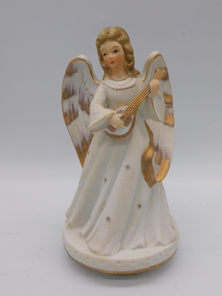 VINTAGE MUSICAL ANGEL PORCELAIN VINTAGE ANTIQUE: VINTAGE MUSICAL ANGEL PORCELAIN VINTAGE ANTIQUE