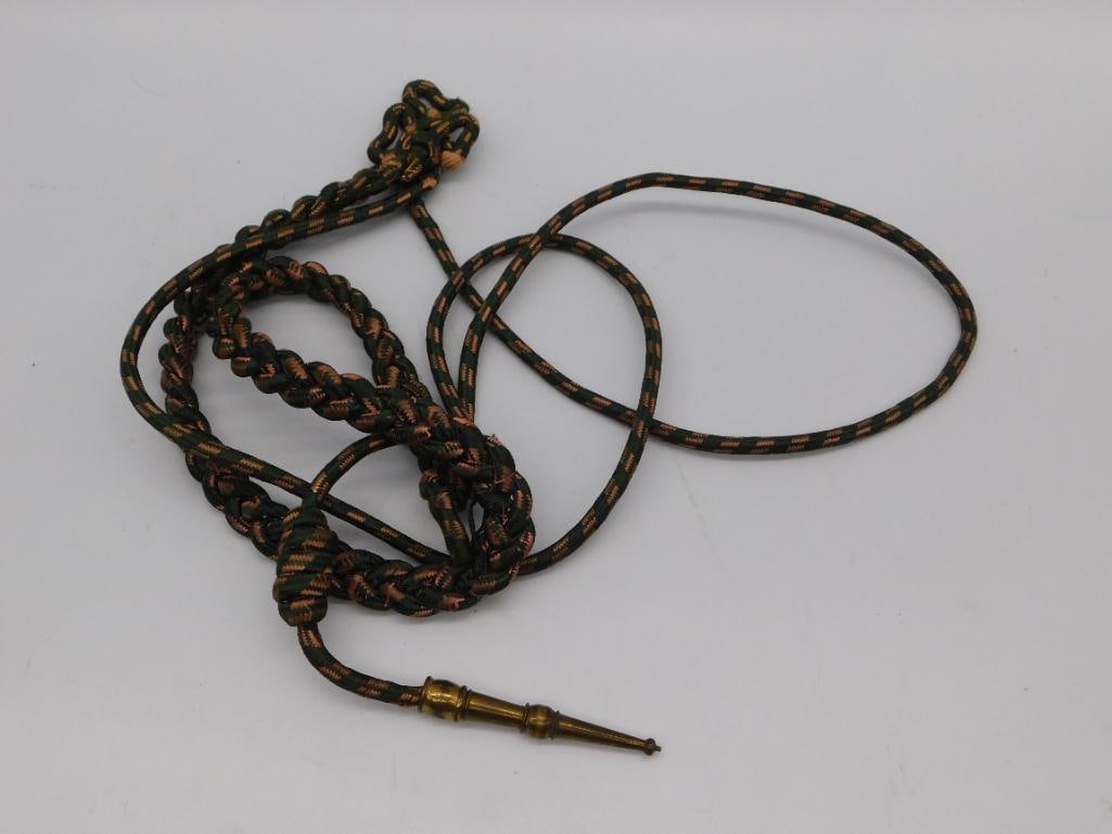 VINTAGE BRAIDED CORD MILITARY AIGUILLETTE CEREMONIAL SHOULDER CORD (1 of 3)