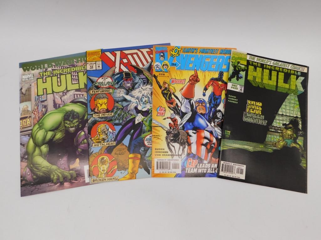 RETRO X-MEN AND THE INCREDIBLE HULK COMIC BOOKS (1 of 2)