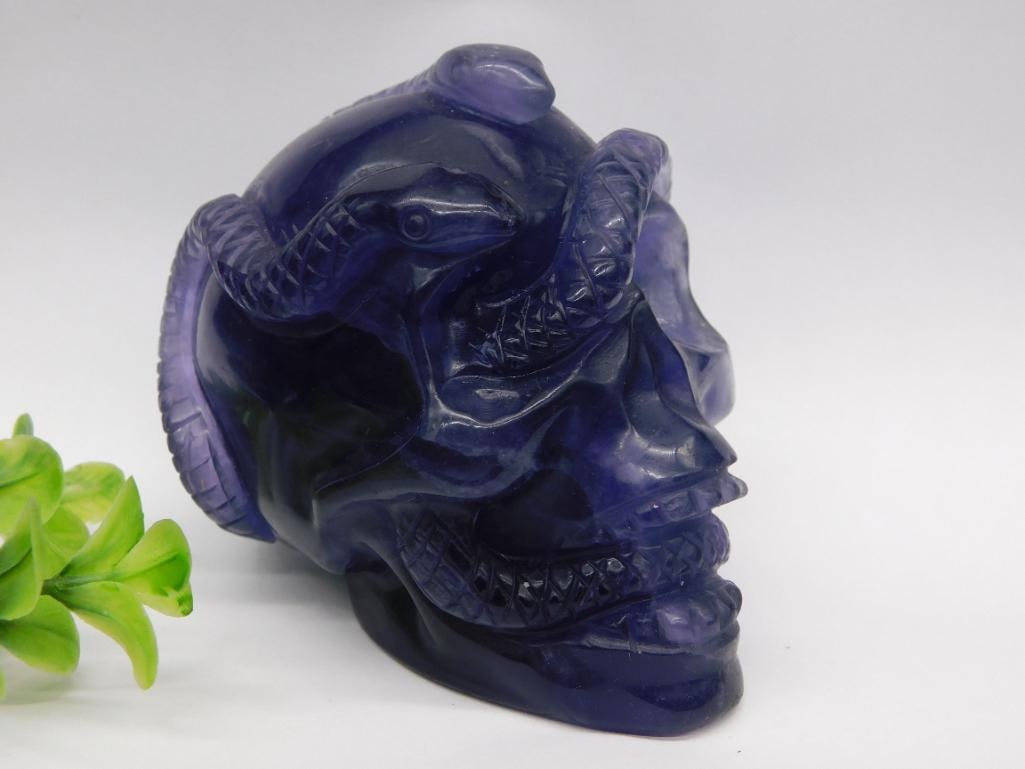 FLUORITE SNAKE SKULL ROCK STONE LAPIDARY SPECIMEN (1 of 3)