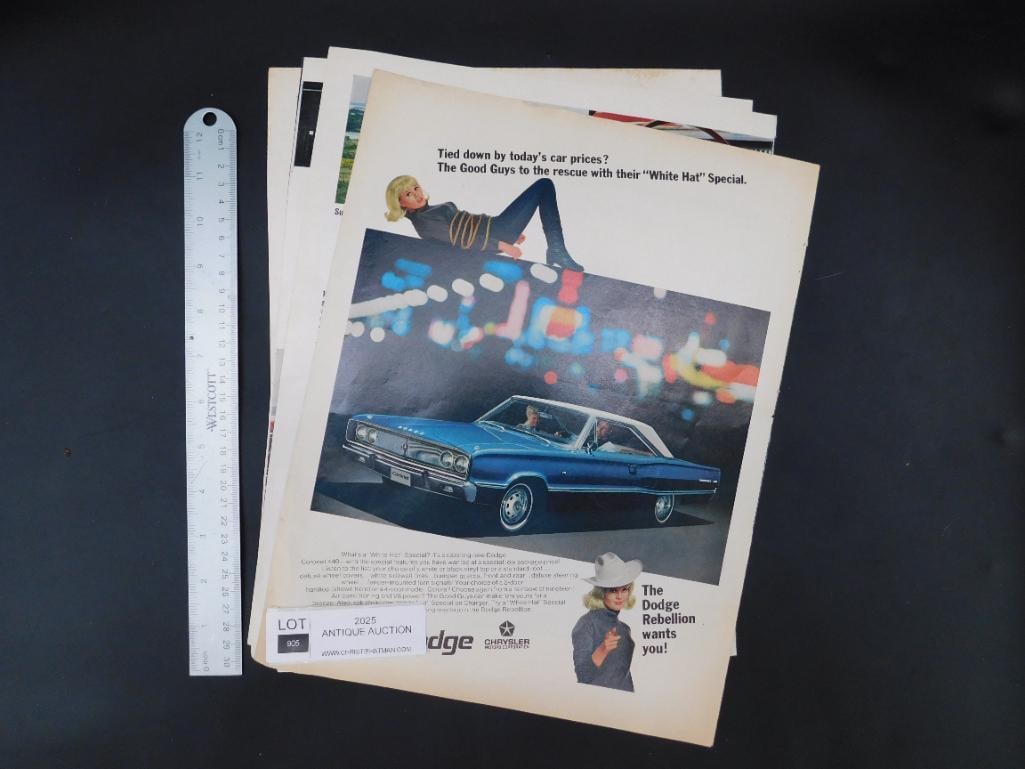1968 Dodge Charger Advertisement Pages Collection Automobilia (1 of 3)