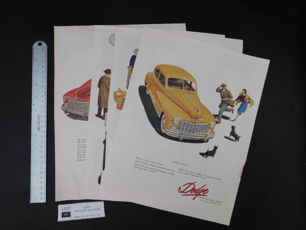 Four 1949 Dodge Car Advertisement Pages (1 of 1)
