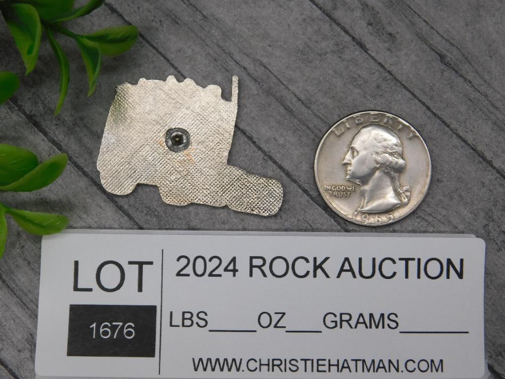 ENAMEL CABOCHON MEDALLION - 2