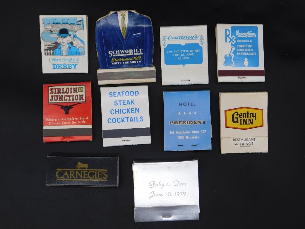 VINTAGE ADVERTISING MATCHBOOKS: VINTAGE ADVERTISING MATCHBOOKS
