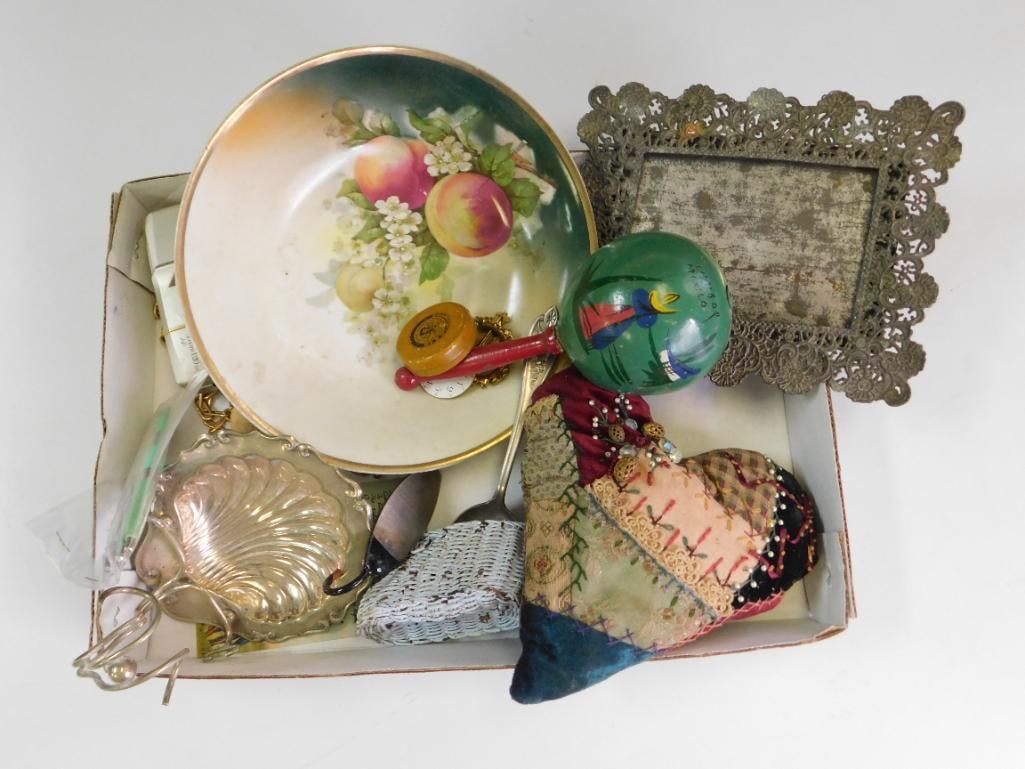 ANTIQUE BULK LOT DECOR, SILVER, PLATE, WATCH PARTS (1 of 2)