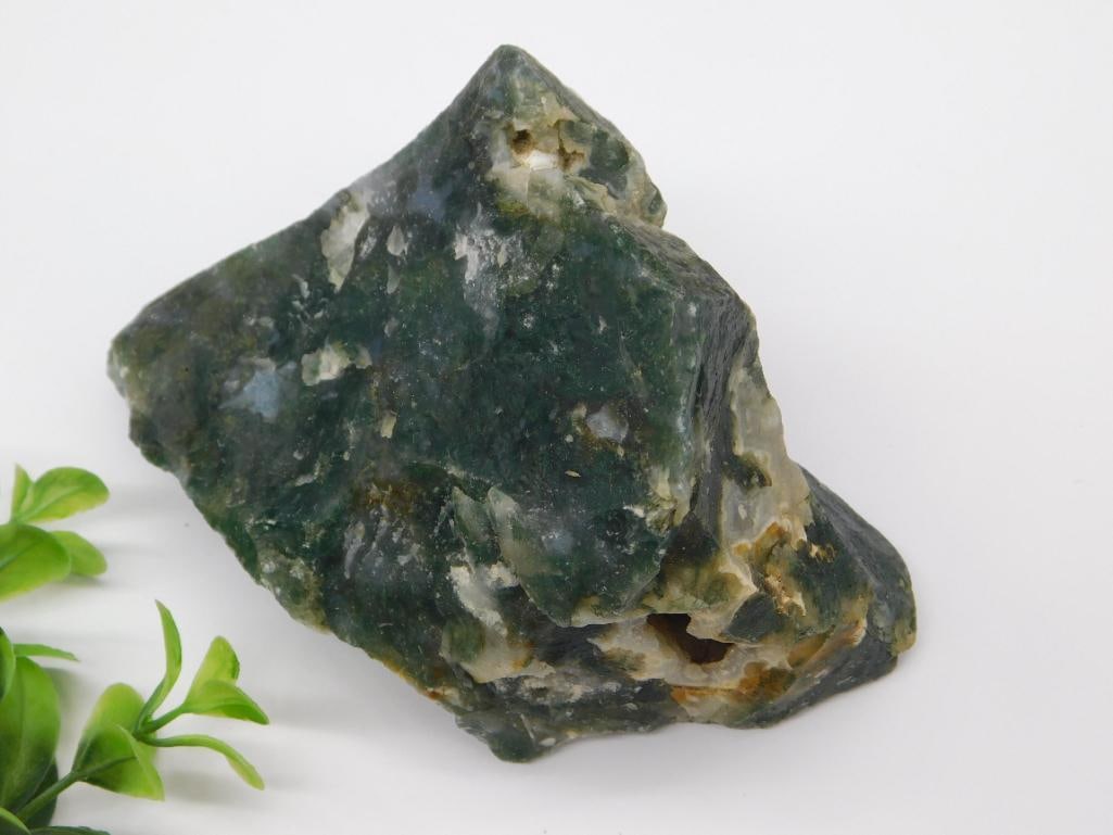 MOSS PLUME ROCK STONE LAPIDARY SPECIMEN (1 of 3)