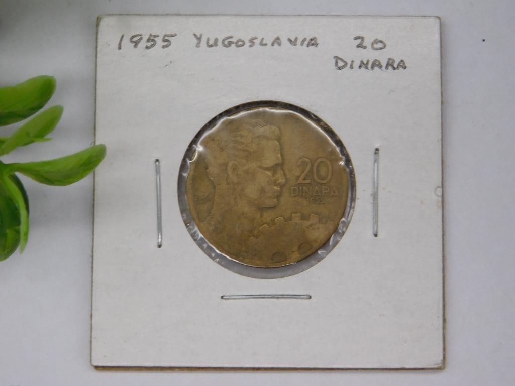 1955 YUGOSLAVIA 20 DINARA COIN VINTAGE ANTIQUE (1 of 2)