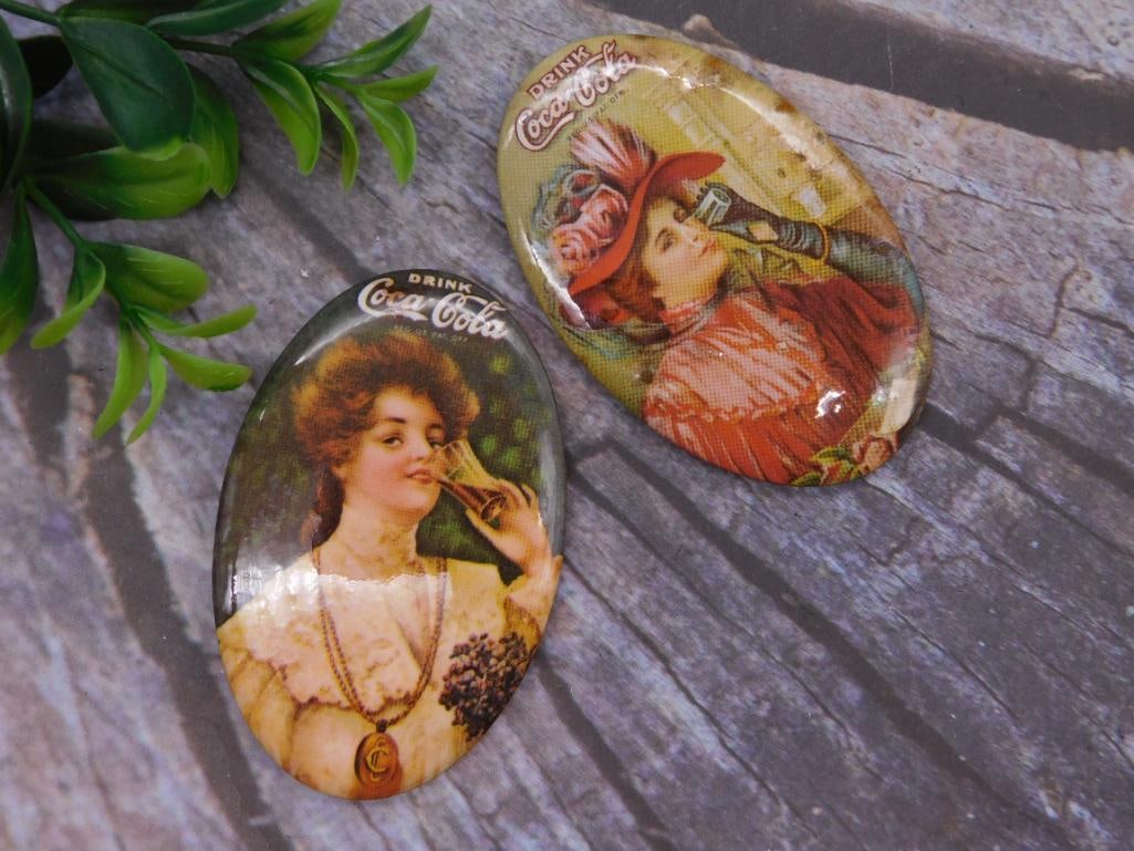 COCA-COLA COKE ADVERTISING POCKET MIRRORS (1 of 2)