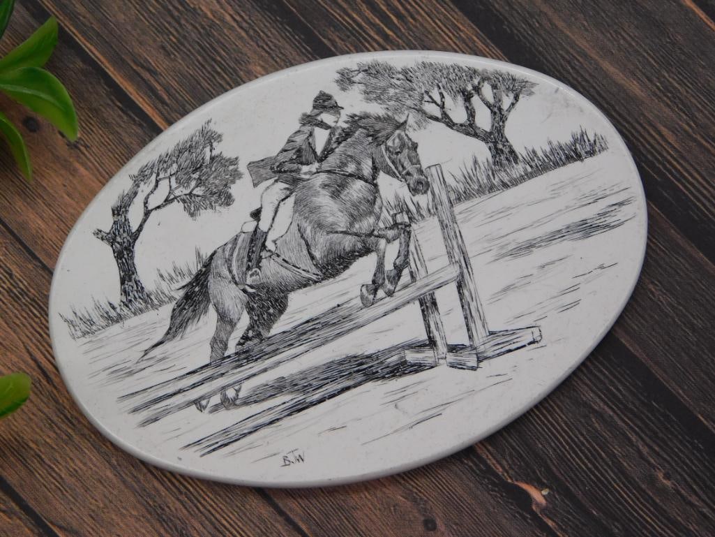 SCRIMSHAW CABOCHON EQUESTRIAN STYLE (1 of 2)