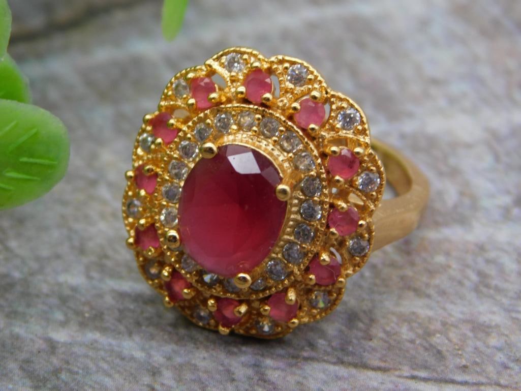 STONE RING SIZE 7 ROCK STONE LAPIDARY SPECIMEN: STONE RING SIZE 7 ROCK STONE LAPIDARY SPECIMEN