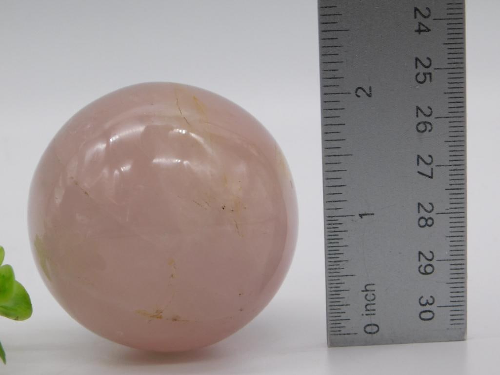 ROSE QUARTZ SPHERE ROCK STONE LAPIDARY SPECIMEN: ROSE QUARTZ SPHERE ROCK STONE LAPIDARY SPECIMEN