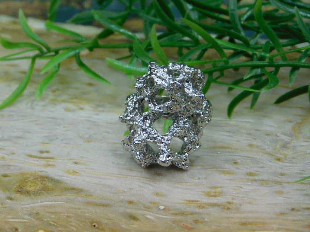 SILVER CLUSTER RING ROCK STONE LAPIDARY SPECIMEN (1 of 4)