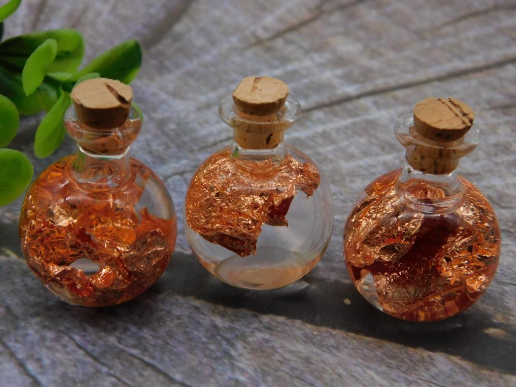 COPPER IN BOTTLE ROCK STONE LAPIDARY SPECIMEN (1 of 2)