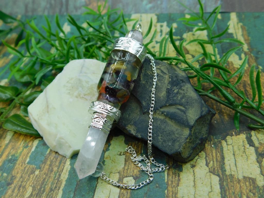 MIXED STONE PENDULUM ROCK STONE LAPIDARY SPECIMEN (1 of 2)